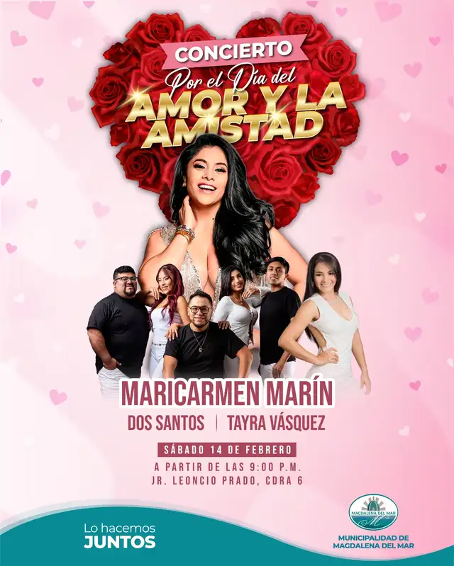 La Municipalidad de Magdalena del Mar celebrará el Día del Amor y la Amistad con la música de Maricarmen Marín y más. Foto: difusión.   
