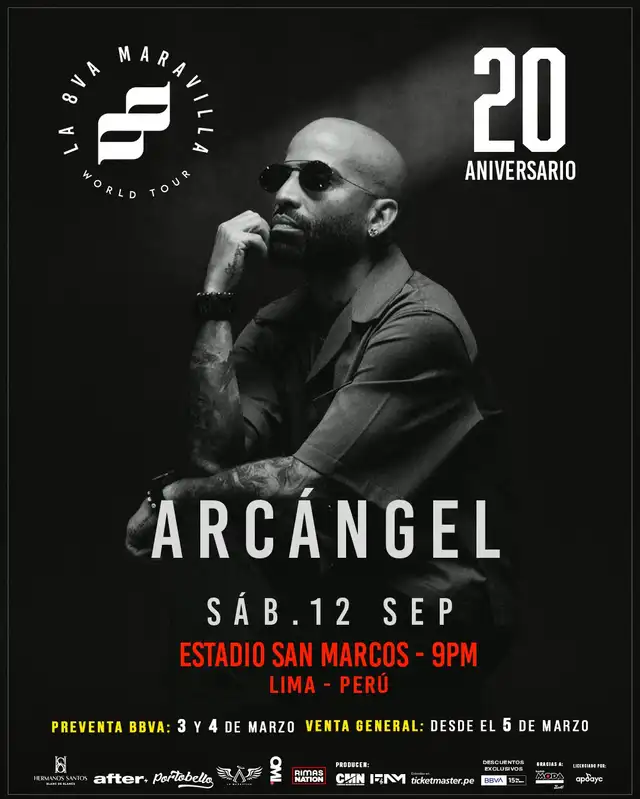 Arcángel llega al Estadio San Marcos con lo mejor de su música. Foto: difusión. Arcángel llega al Estadio San Marcos con lo mejor de su música. Foto: difusión.