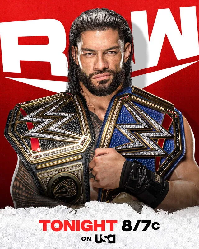 Roman Reigns estará presente esta noche. Foto: WWE