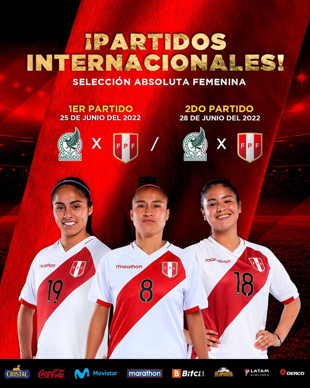 Así anunció la selección peruana femenina sus próximos amistosos. Foto: FPF