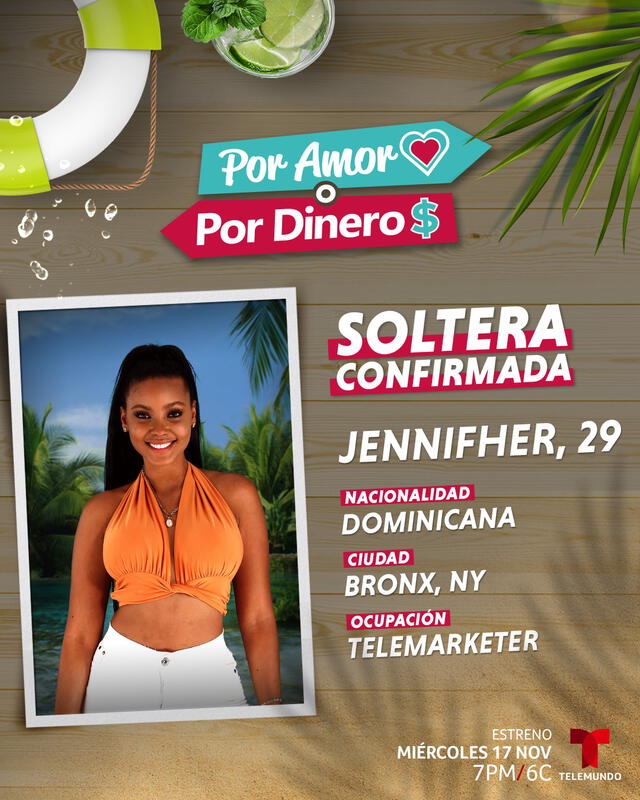 Jennifher es telemarketer y tiene 29 años de edad. Foto: Telemundo realities Facebook