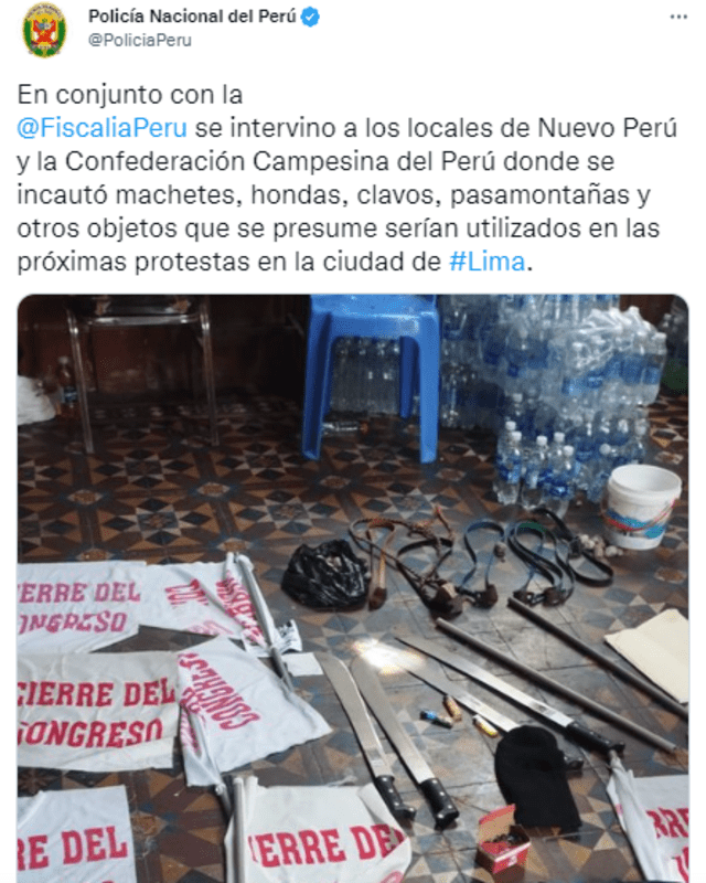Twitter de la Policía Nacional del Perú