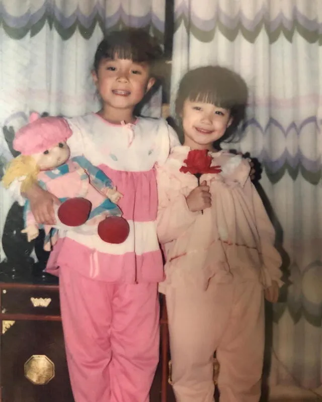 Goo Hye Sun (5) y su hermana Ku Hye Jung (7) a la derecha. Instagram. 25 de enero 2020.