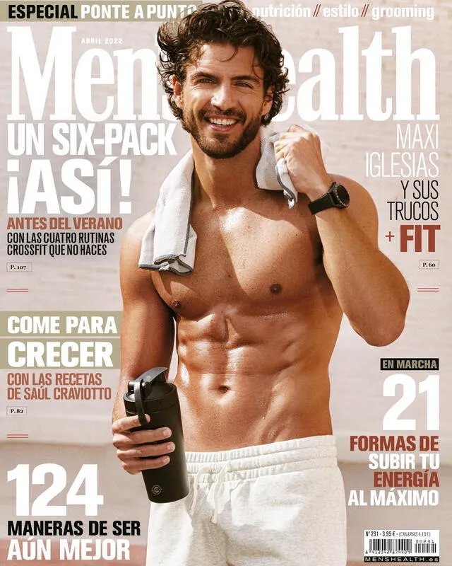 Maxi Iglesias en la reciente edición de la revista Men's  health España. Foto: Instagram/@menshealthesp