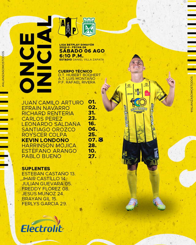 Alineaciones confirmadas