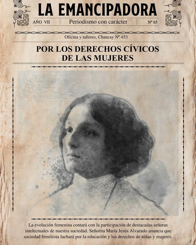 María Jesús Alvarado. Foto: Archivo de la mujer peruana