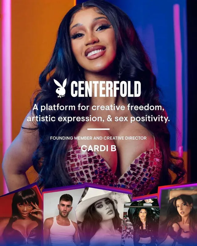 Cardi B en su colaboración con Playboy. Foto: Instagram/Cardi B