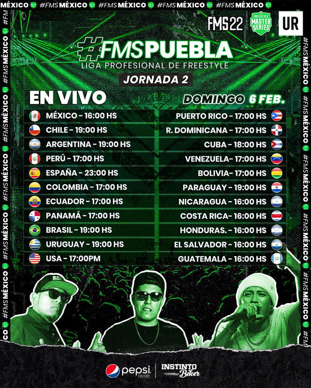 Revisa los demás horarios para la segunda jornada de FMS México. Foto: FMS México