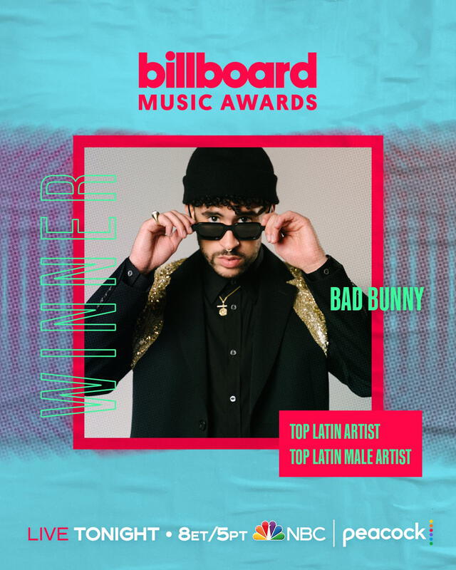 Bad Bunny gana 2 premios en los Billboard Music Awards 2022