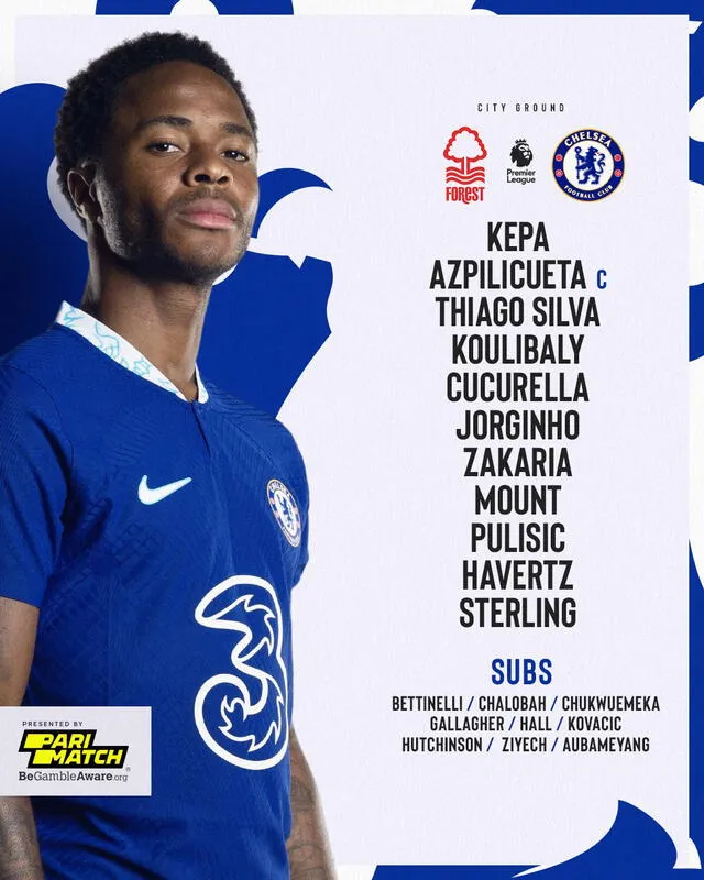 Equipo inicial de los blues. Foto: Chelsea FC