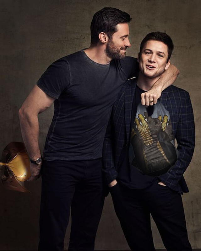 Hugh Jackman y Taron-Egerton son buenos amigos, tanto que Jackman le ha dado la venia para que lo reemplace como Wolverine. Foto: We got this covered.