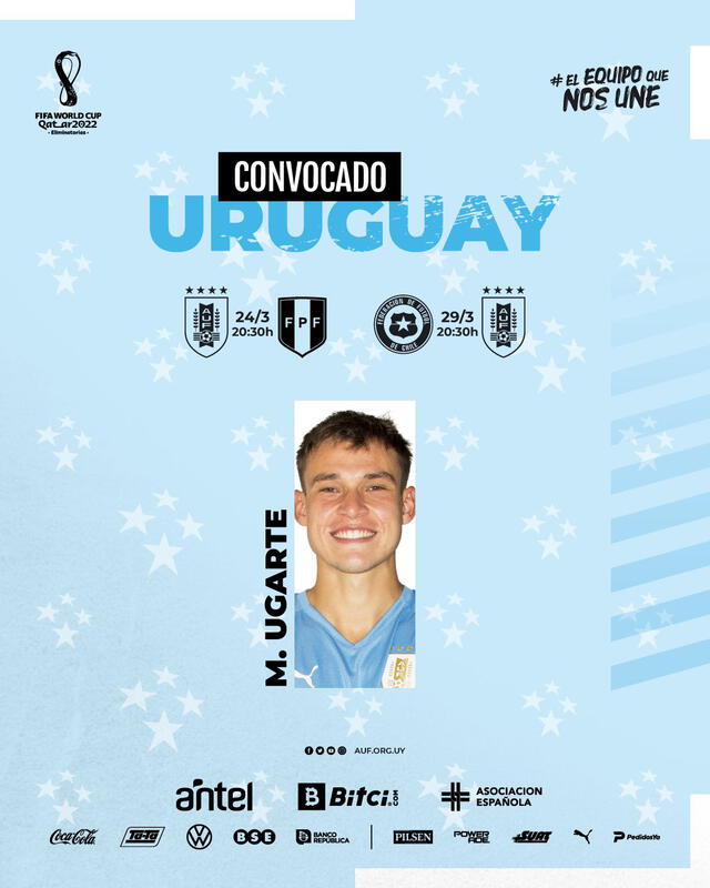 Perú vs. Uruguay: selección uruguaya convocó a Manuel Ugarte