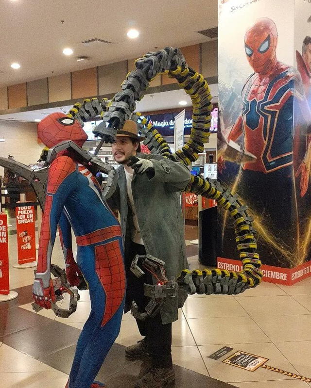 Cosplay de Spider-Man y Doctor Octopus. Foto: @jhojhanni