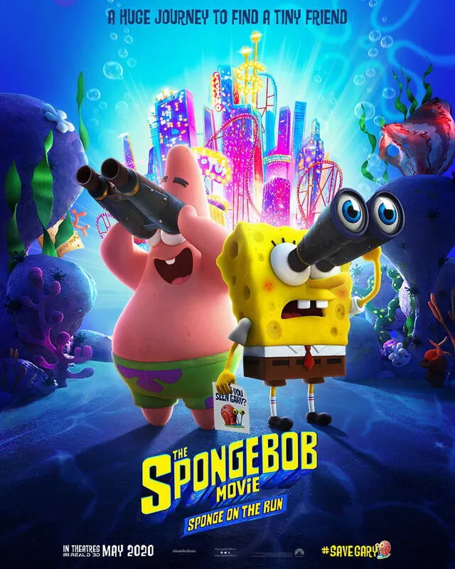 Mira aquí el póster oficial de Bob Esponja: La película. Foto: Nickelodeon