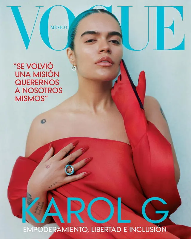 Karol G en la reciente portada de Vogue México. Foto: Instagram/@karolg