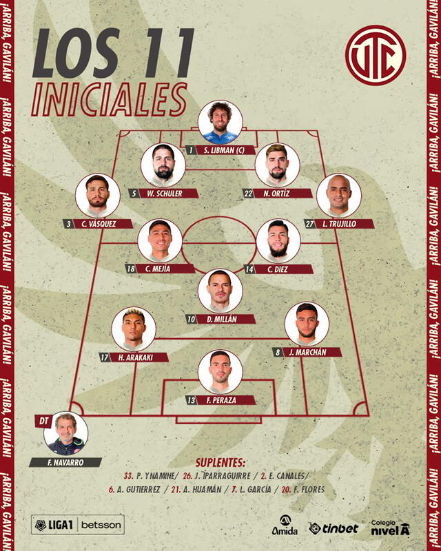 Equipo titular del Gavilán. Foto: UTC