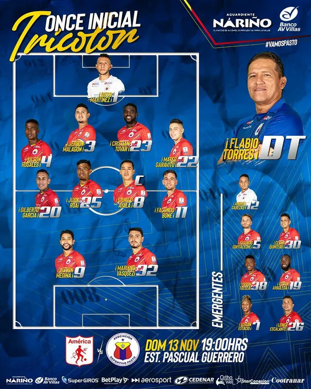 Alineación confirmada