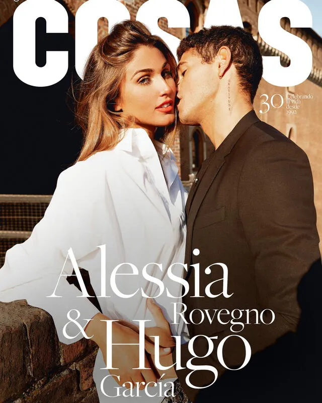 Hugo García y Alessia Rovegno en su primera portada juntos. Foto: Revista COSAS/Instagram