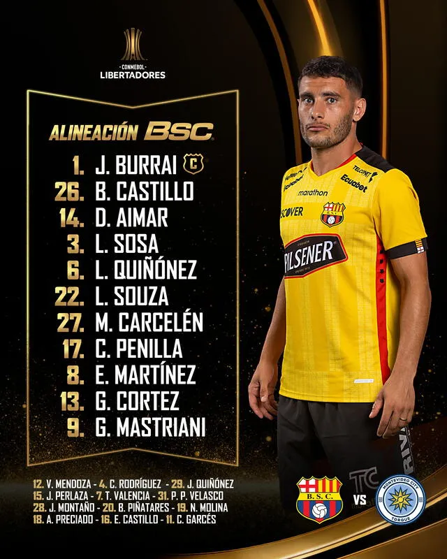 Formación inicial del ídolo. Foto: Barcelona SC