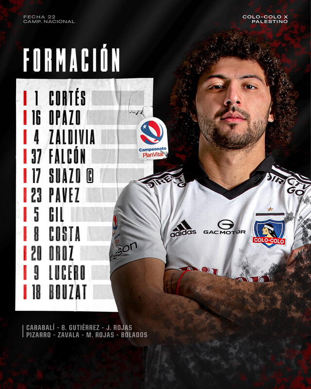 Alineación titular del Cacique. Foto: Colo Colo