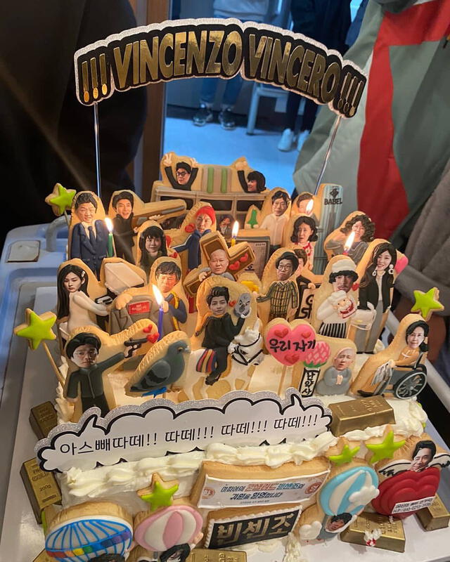 Pastel del final de Vincenzo. Foto: Lee Woo Jin/Instagram