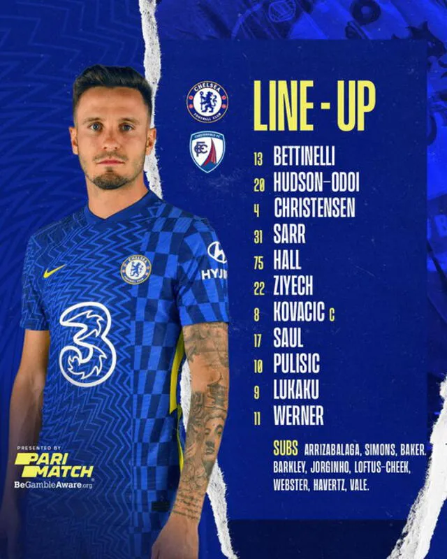 Chelsea vs. Chesterfield: alineaciones confirmadas