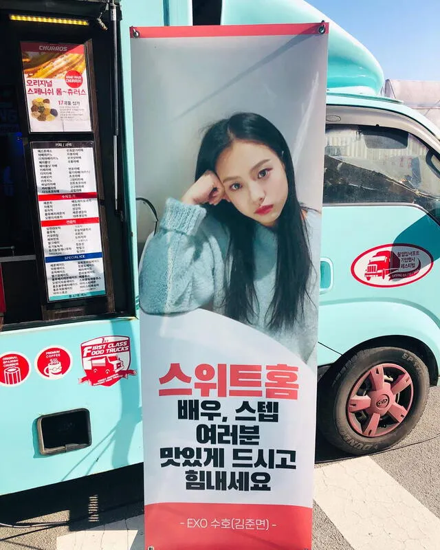 El cantante K-pop envió el carrito de refrigerio a la actriz Go Min Si, a pesar de que su papel en el dorama no es  protagónico.