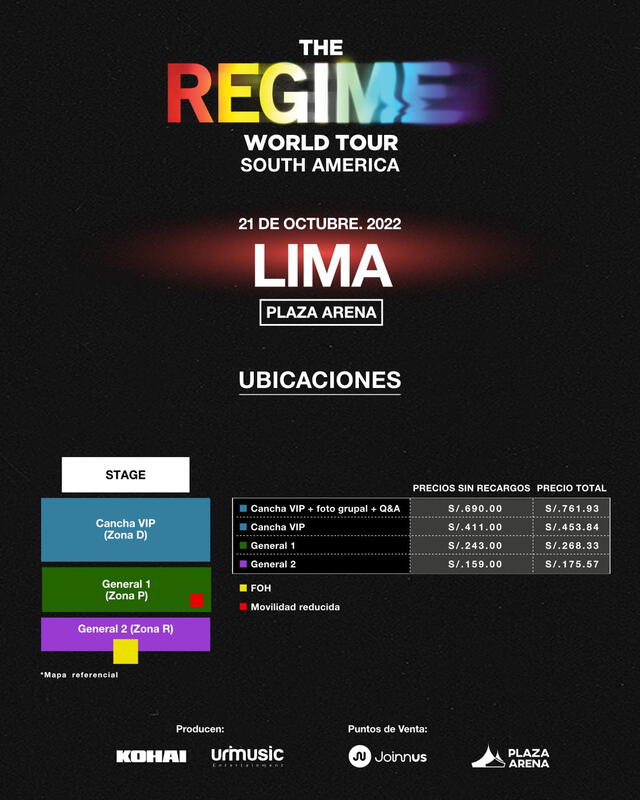 DPR en Perú, concierto en Lima precios, fechas y venta de entradas por