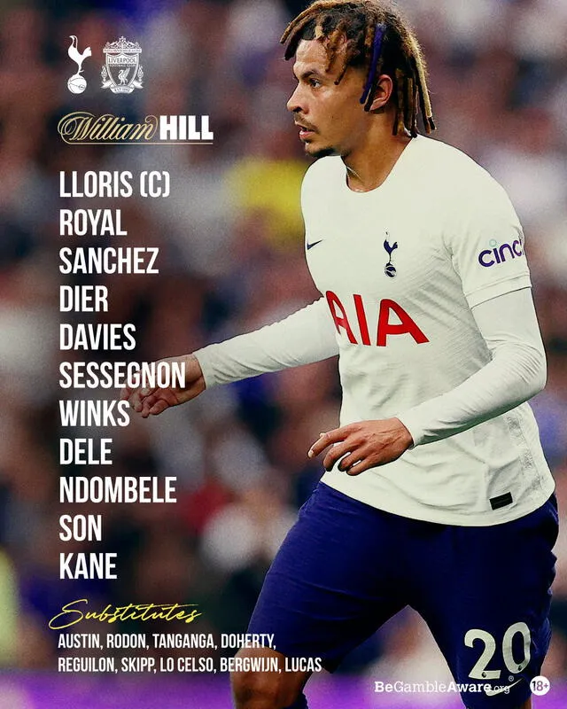 Formación inicial de los Spurs. Foto: Tottenham Hotspur