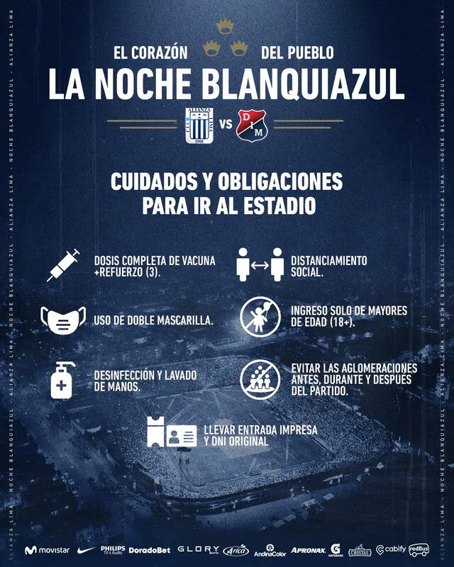 Alianza Lima llamó a su hinchada para que cumplan los protocolos sanitarios. Foto: compasión/ Alianza Lima twitter
