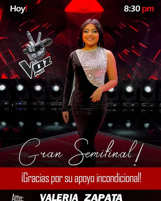 Valeria Zapata, finalista de La voz Perú. Foto: Instagram
