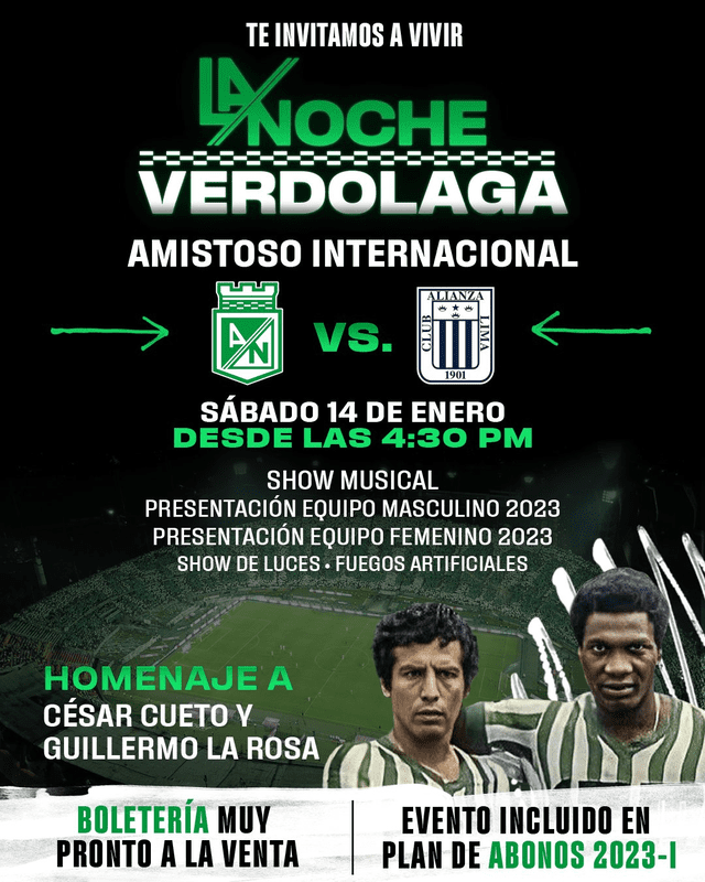 Alianza Lima vs Atlético Nacional amistoso