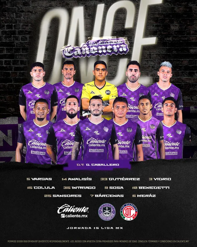 Formación del club morado. Foto: Mazatlán FC