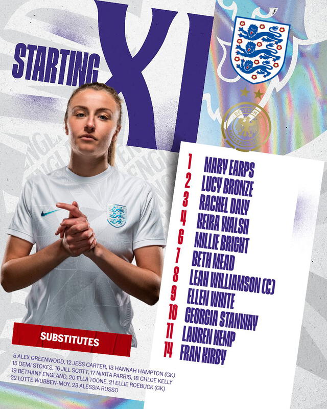 Equipo titular de Inglaterra. Foto: Lionesses