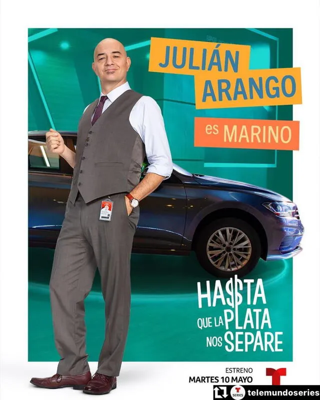 Julián Arango como Marino Castaño. Foto: Telemundo
