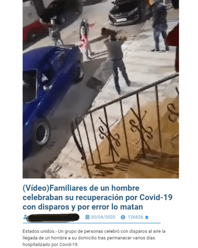 Artículo publicado el 20 de abril afirma que el video fue grabado en Estados Unidos.