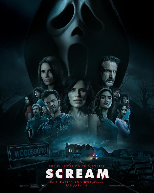 Scream llegará a los cines del mundo este 14 de enero con el plus de contar con parte del elenco original.  Foto: Paramount Pictures.