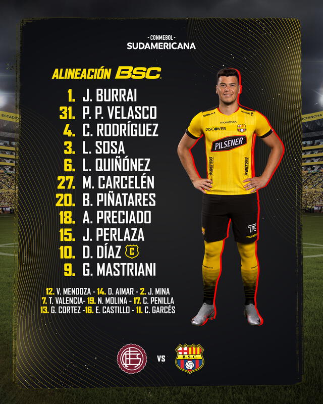 Formación oficial del Barcelona SC. Foto: Barcelona SC