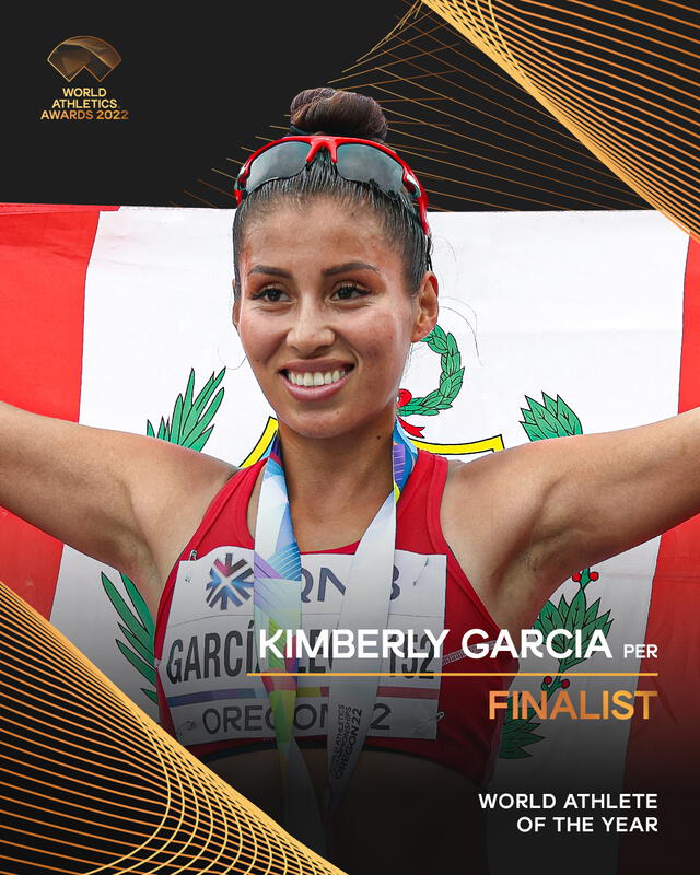 Con esta foto el World Athletics anunció la candidatura de Kimberly García.