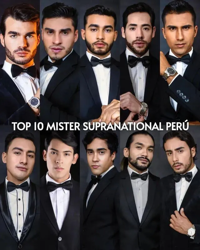 Top 10 de finalistas al título de Mister Supranational Perú 2022. Foto: Instagram