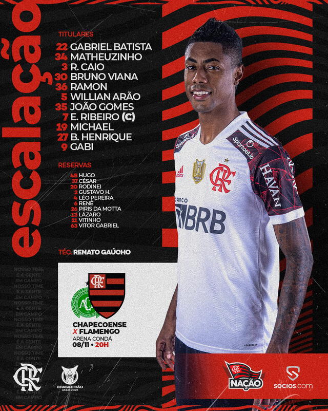 Equipo titular del Mengao. Foto: Flamengo