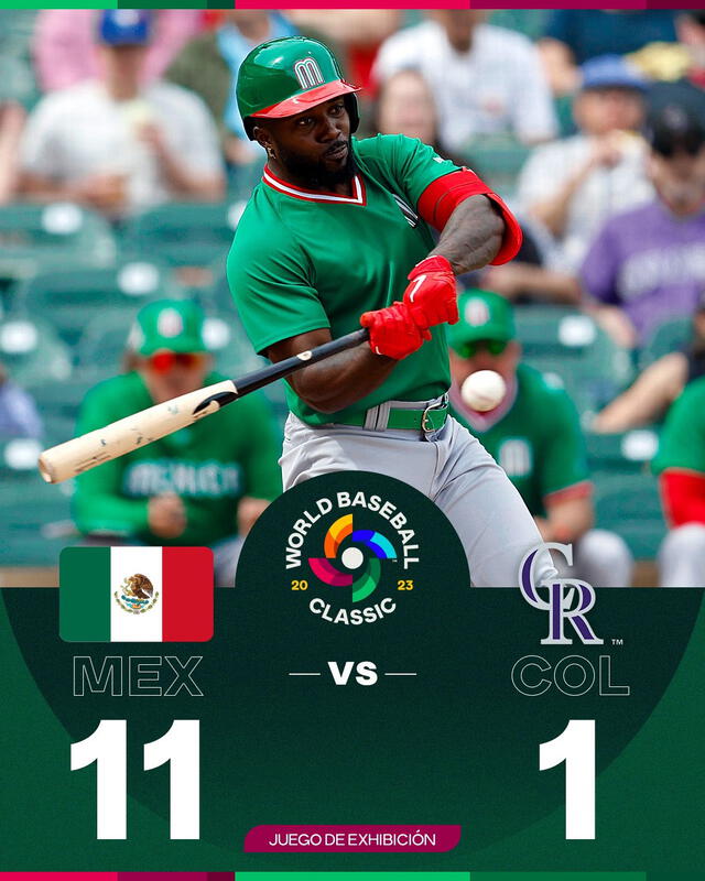 México viene de vencer por 11-1 a Colorado Rockies en un juego de exhibición previo al Clásico Mundial de Béisbol. Foto: MLB