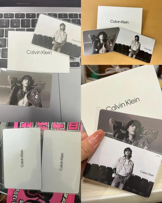 Photocards de Jungkook x Calvin Klein. Foto: Twitter JKVN901    