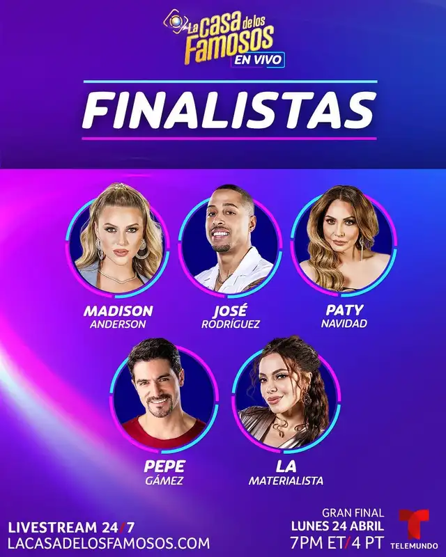  Finalistas de "La casa de los famosos". Foto: Instagram   