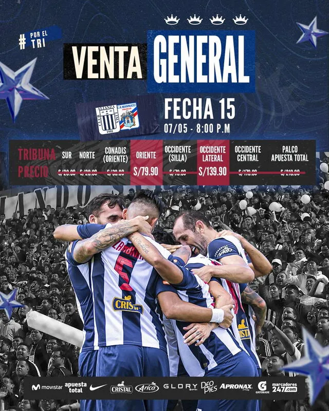 Entradas para el partido ante Carlos A. Mannucci. Foto: Alianza Lima   