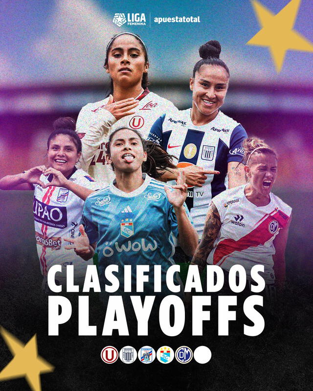  Clasificados a los playoffs de la Liga Femenina. Foto: Liga Femenina. 