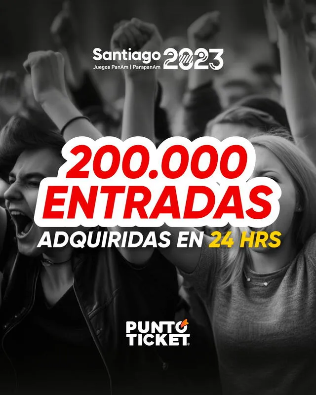 Éxito en la venta de entradas para Santiago 2023. Foto: Santiago2023/Twitter   