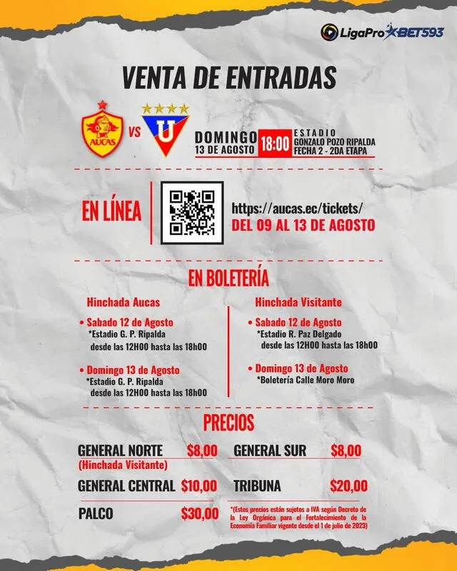 Venta de entradas para el superclásico contra LDU. Foto: SD Aucas   