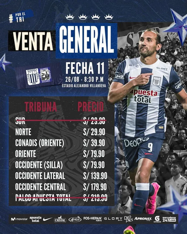 Entradas para el partido ante Alianza Atlético. Foto: Alianza Lima 