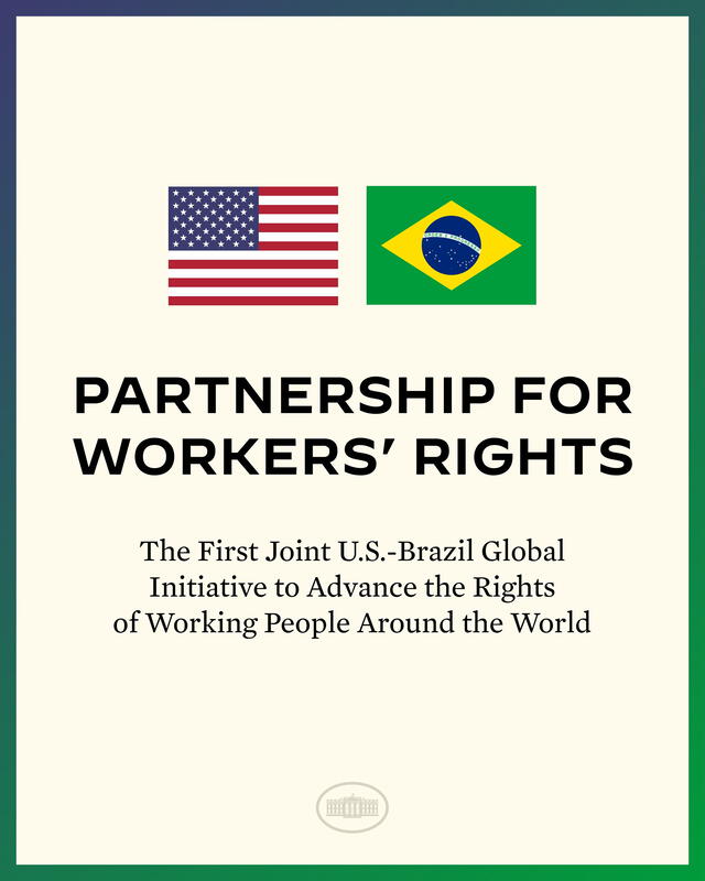 Anuncio de cooperación brasileña-estadounidense. Foto: Joe Biden/X 